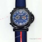 Copy Panerai Luminor Carbotech Luna Rossa PAM 1519 Watch Blue Textile Strap